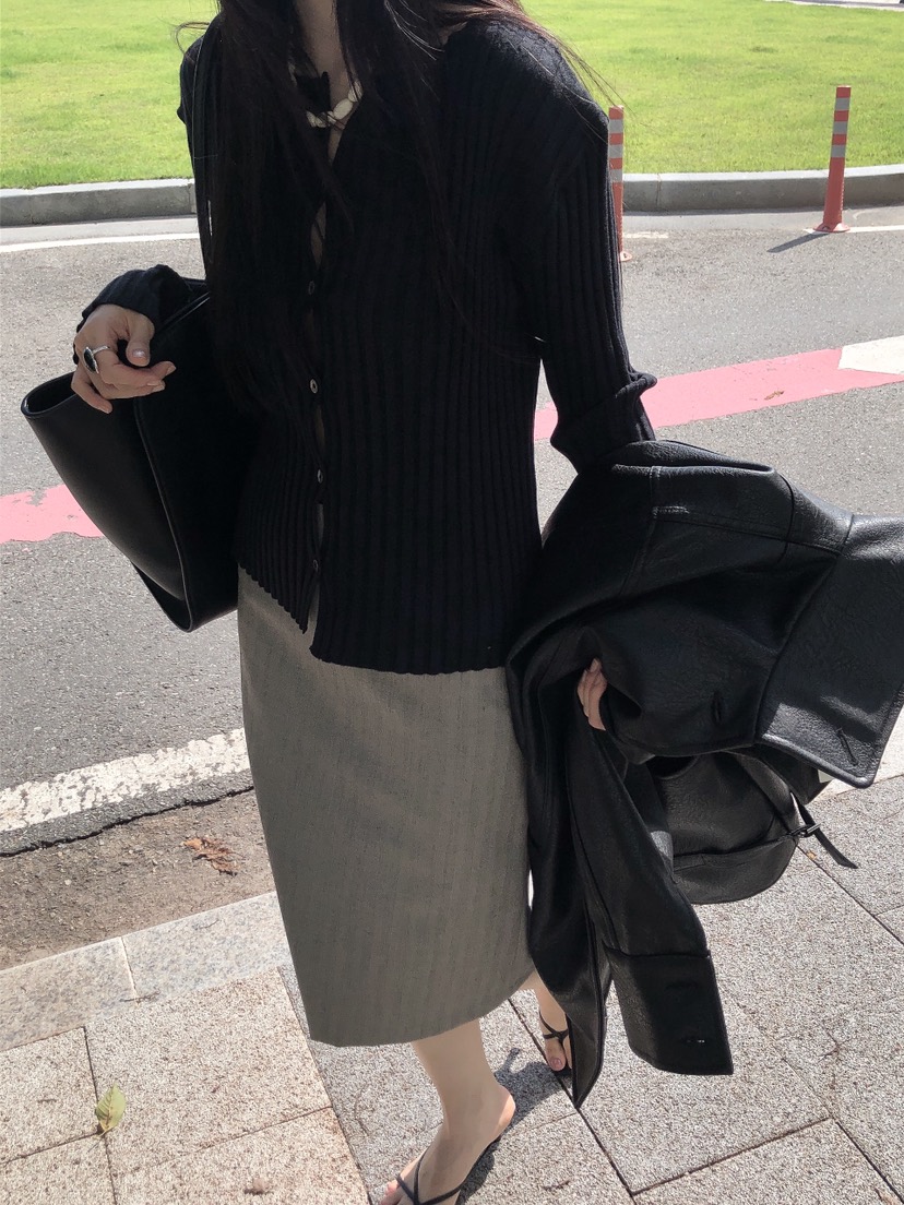 LE BUTTER韓國代購女裝新款時尚熱賣針織衫羊絨開衫羅紋LE BUTTER針織衫