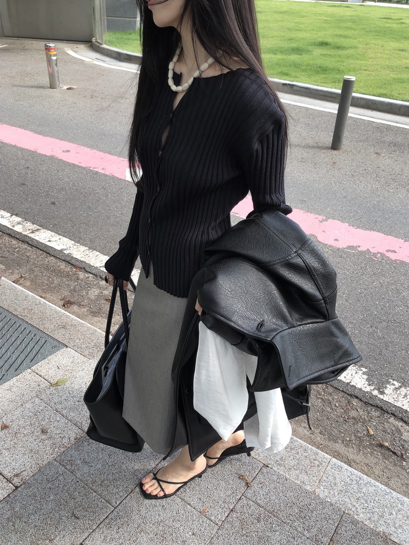LE BUTTER韓國代購女裝新款時尚熱賣針織衫羊絨開衫羅紋LE BUTTER針織衫