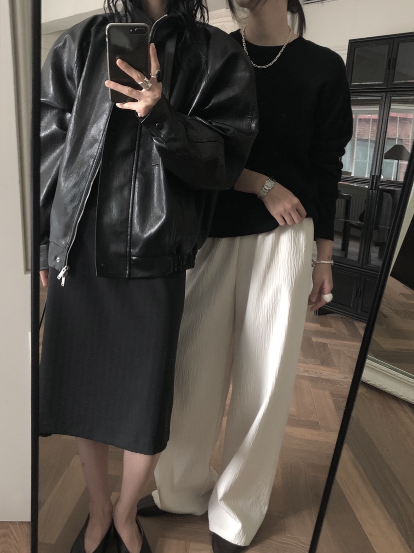 LE BUTTER韓國代購女裝新款推薦人氣真品休閑時尚熱賣皮衣LE BUTTER皮衣