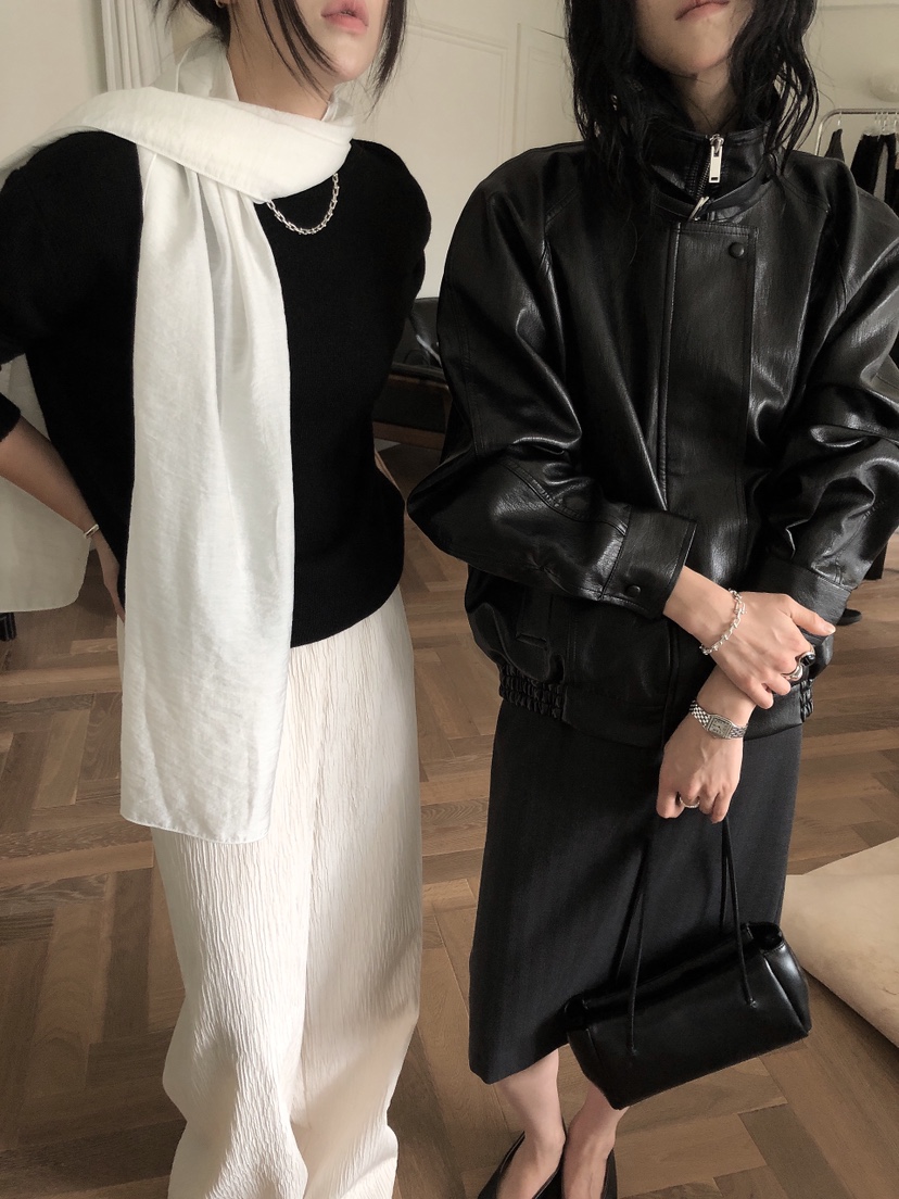 LE BUTTER韓國代購女裝新款推薦人氣真品休閑時尚熱賣皮衣LE BUTTER皮衣