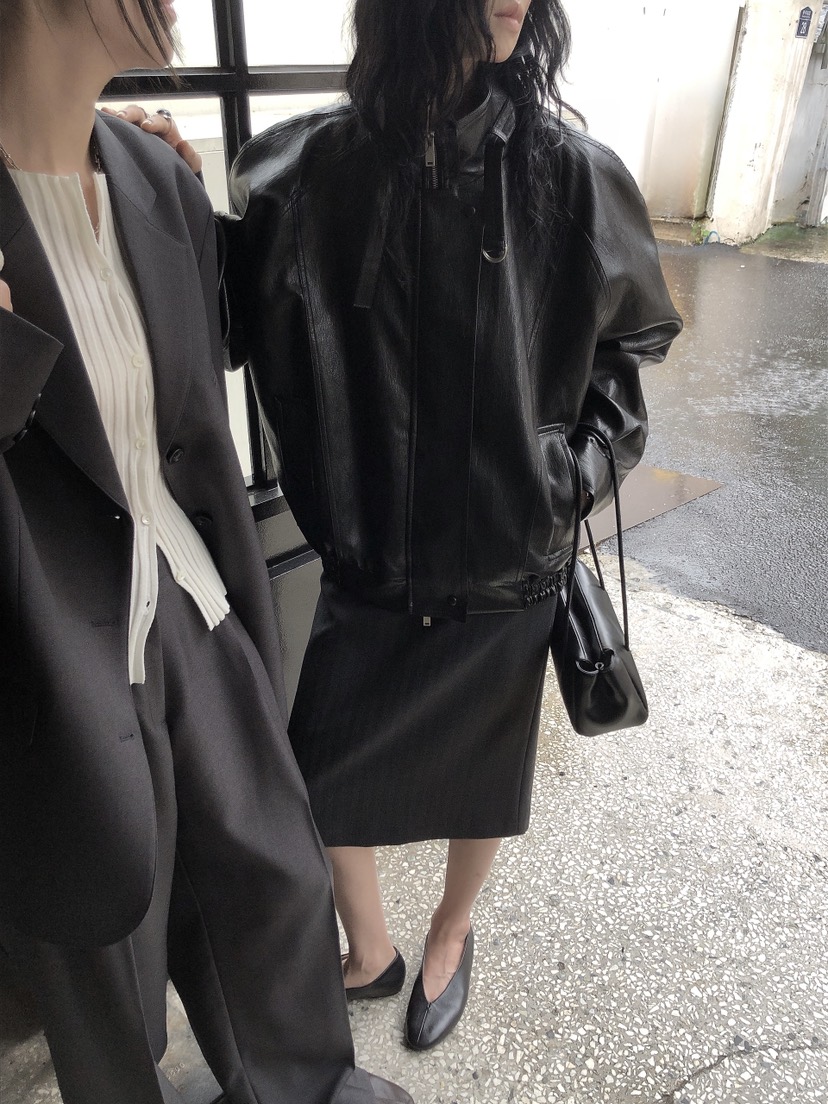 LE BUTTER韓國代購女裝新款推薦人氣真品休閑時尚熱賣皮衣LE BUTTER皮衣