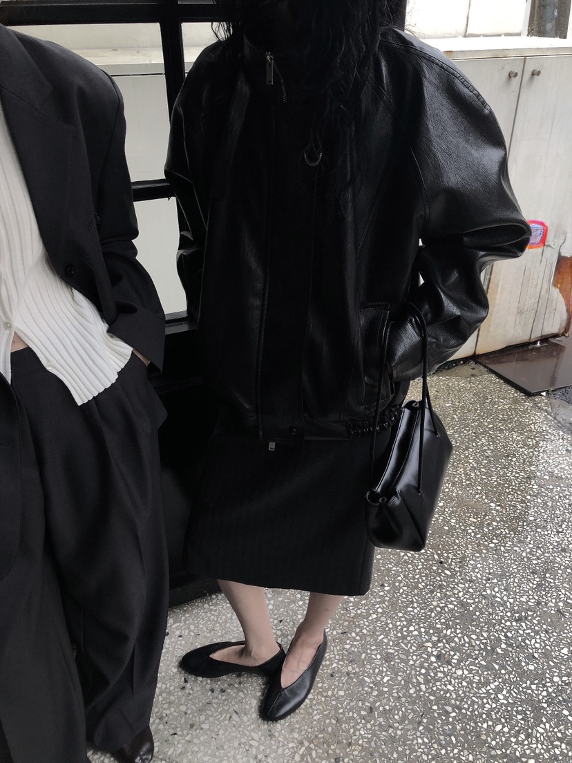 LE BUTTER韓國代購女裝新款推薦人氣真品休閑時尚熱賣皮衣LE BUTTER皮衣