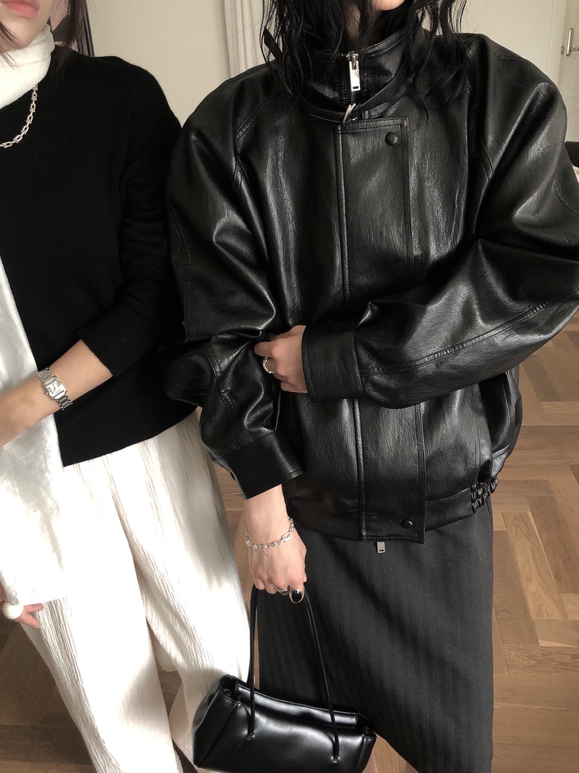 LE BUTTER韓國代購女裝新款推薦人氣真品休閑時尚熱賣皮衣LE BUTTER皮衣