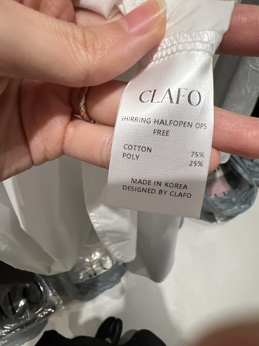 CLAFO東大門直郵女士新品推薦人氣熱賣休閑連衣裙褶皺開襟CLAFO連衣裙