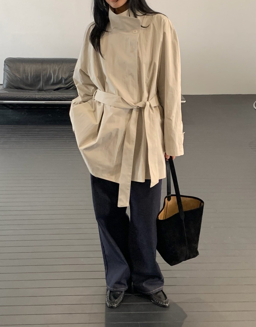 REGULARLY/PLACOR韓國直郵女裝新款真品夾克含腰帶高領雙層REGULARLY/PLACOR夾克