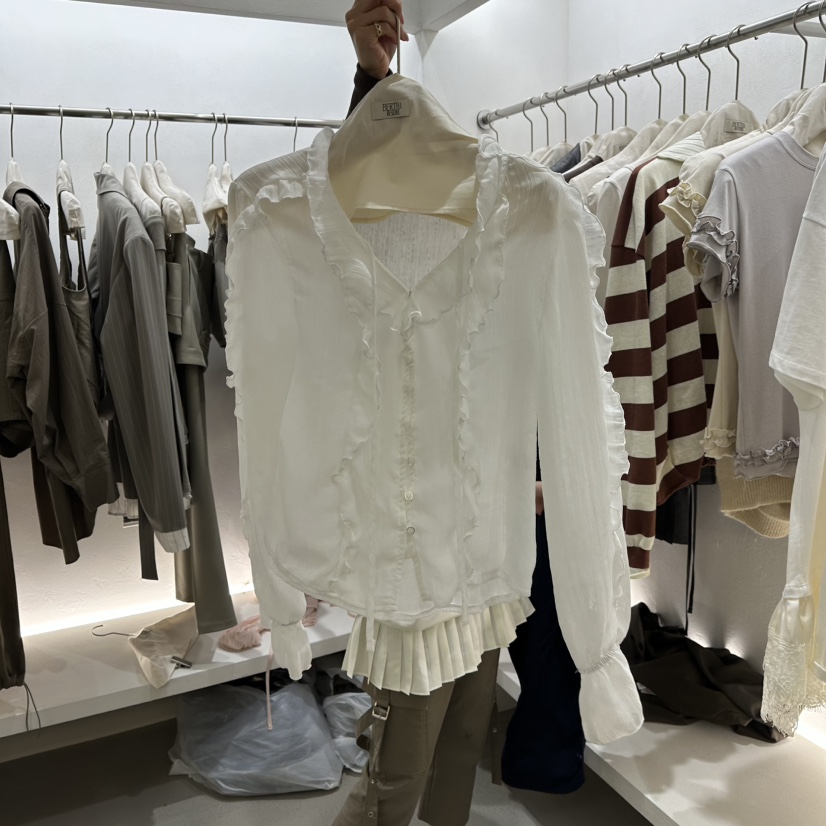 BERTHA東大門實拍女士新款時尚真品熱賣休閑人氣襯衫蕾絲衫BERTHA襯衫/蕾絲衫圖色1