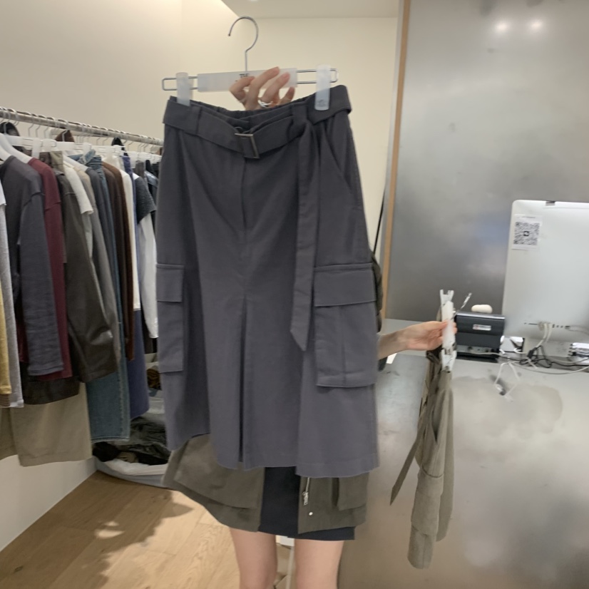 MEET ME韓國代購女士新款熱賣人氣時尚半身裙中短裙系帶MEET ME半身裙/中短裙圖色2