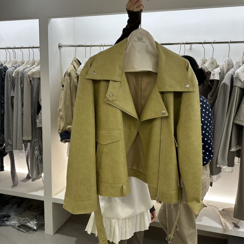 BERTHA東大門直郵女士新款真品人氣時尚休閑熱賣夾克皮革BERTHA夾克圖色1