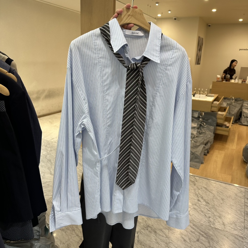 SPECIAL韓國代購女士新品休閑時尚真品熱賣襯衫蕾絲衫含領帶SPECIAL襯衫/蕾絲衫圖色3