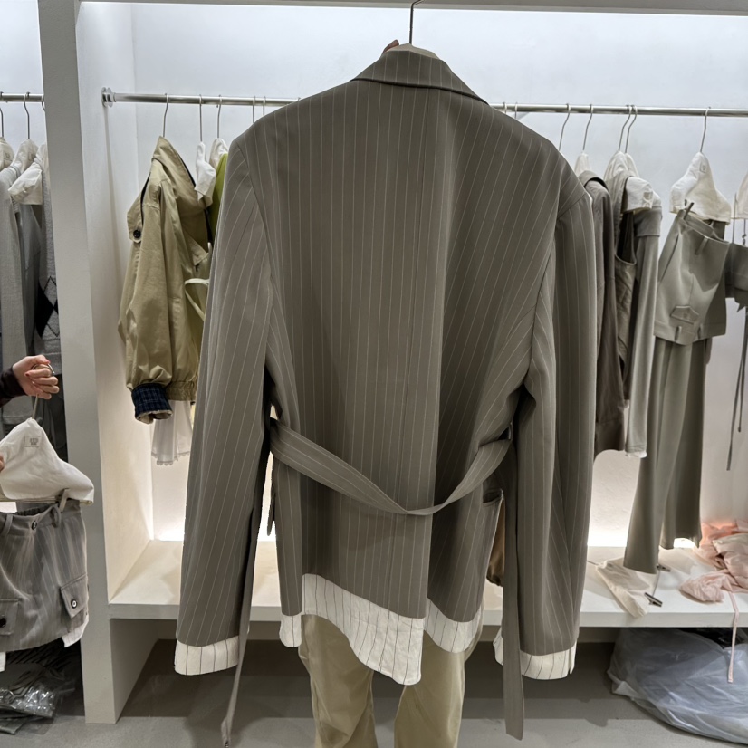 BERTHA韓國代購女士新款時尚真品熱賣推薦人氣西裝西服條紋BERTHA西裝/西服