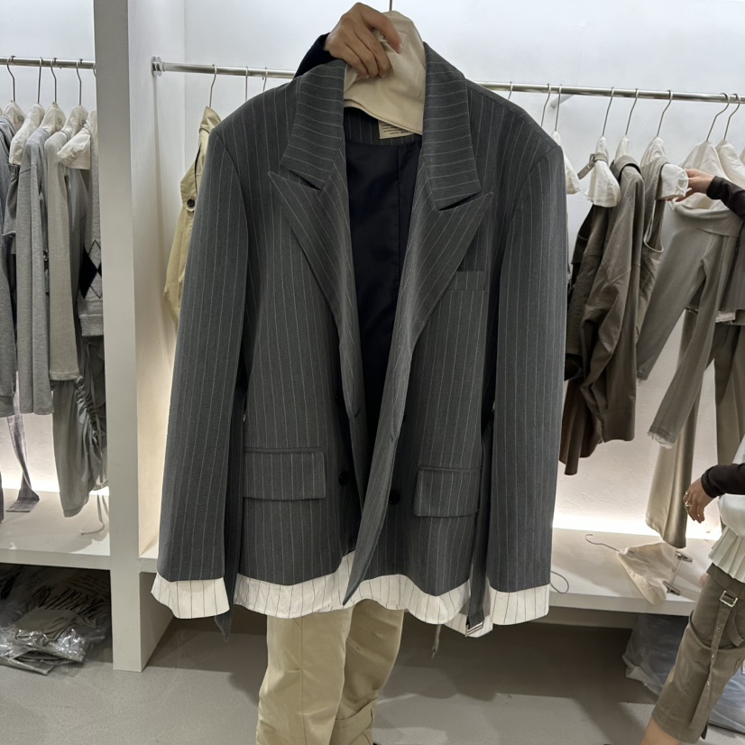 BERTHA韓國代購女士新款時尚真品熱賣推薦人氣西裝西服條紋BERTHA西裝/西服圖色2
