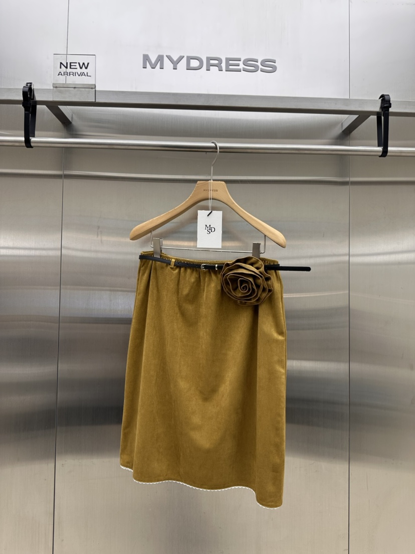 MYDRESS東大門實拍女裝新款真品人氣推薦半身裙中短裙含腰帶MYDRESS半身裙/中短裙圖色3