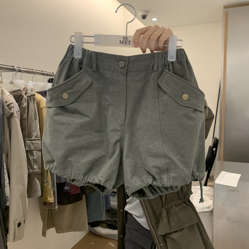 MEET ME東大門代購女士新品時尚人氣熱賣休閑推薦短褲口袋MEET ME短褲圖色1