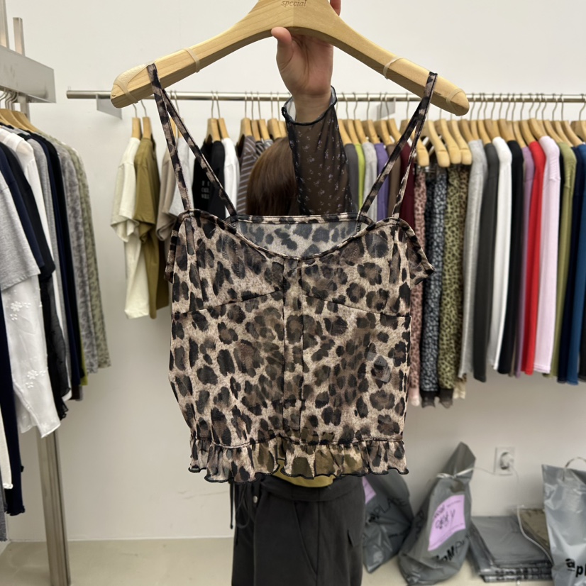 SPECIAL東大門直郵女士新品人氣熱賣吊帶背心不含內搭豹紋SPECIAL吊帶/背心圖色1