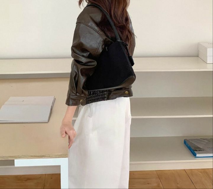 TROUVAILLE韓國代購女裝新款休閑真品推薦手拿包腋下包麂皮TROUVAILLE手拿包/腋下包圖色6