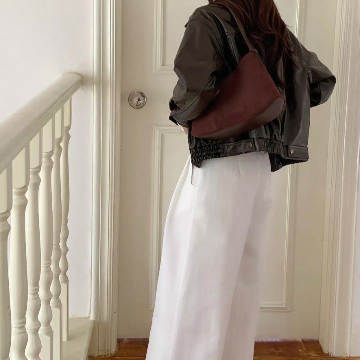 TROUVAILLE韓國代購女裝新款休閑真品推薦手拿包腋下包麂皮TROUVAILLE手拿包/腋下包圖色7
