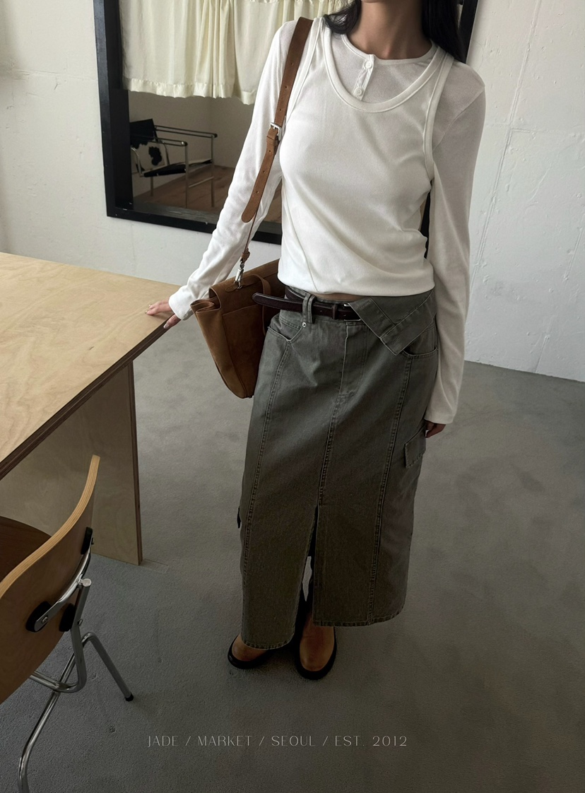 JADEMARKET東大門實拍女士新品時尚推薦熱賣人氣真品長裙JADE MARKET長裙