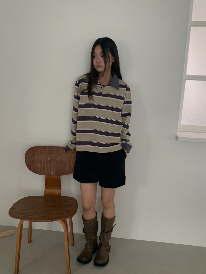 CAMEL-P韓國直郵女士新品人氣長袖T恤雙層Came_l 家長袖T恤