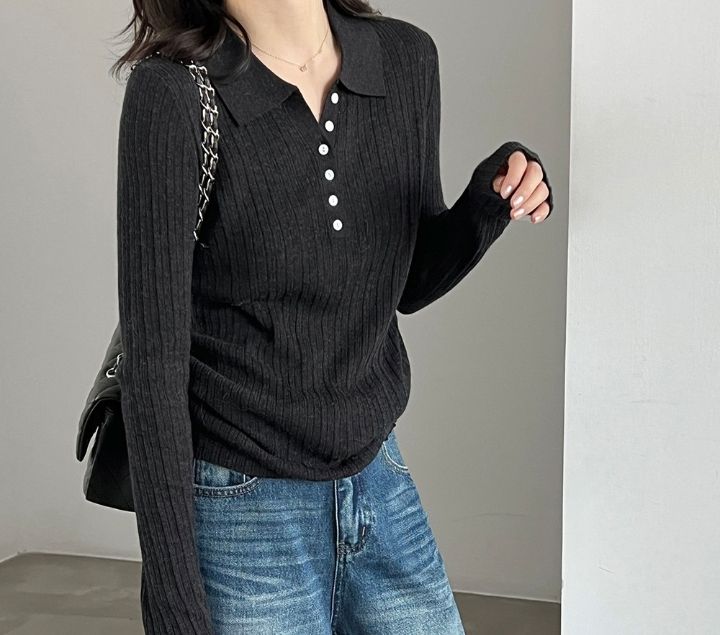 STAY HERE韓國直郵女士新品人氣推薦時尚真品針織衫紐扣STAY HERE-2件起針織衫
