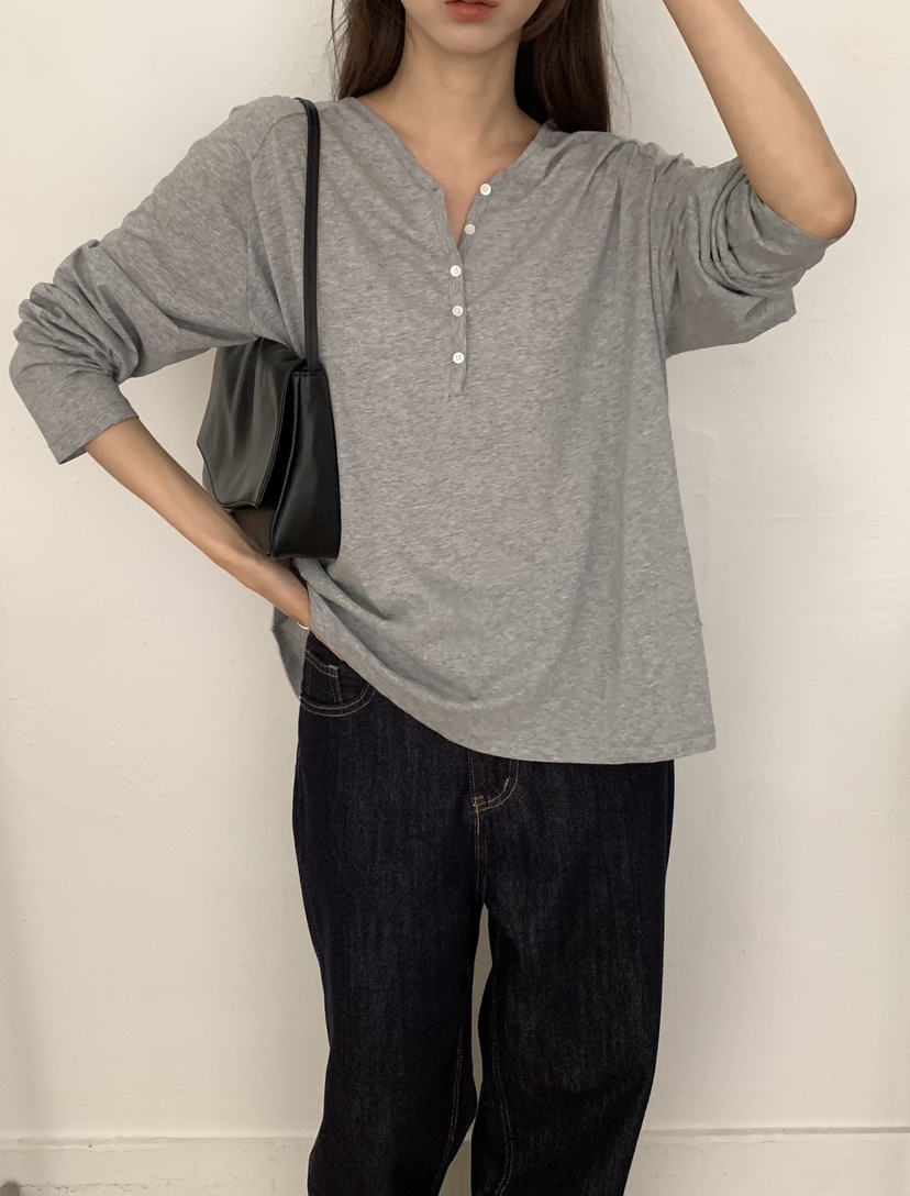 NOTICE東大門直郵女裝新款推薦人氣真品休閑時尚長袖T恤寬松NOTICE長袖T恤
