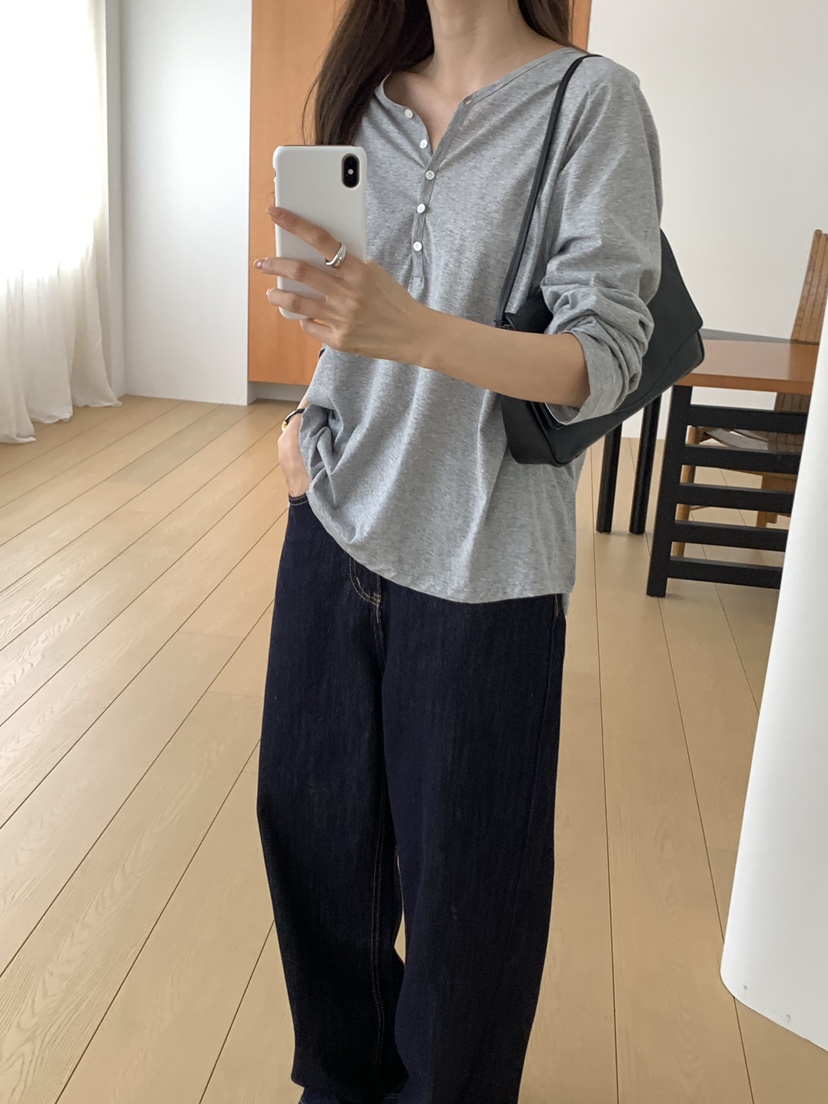 NOTICE東大門直郵女裝新款推薦人氣真品休閑時尚長袖T恤寬松NOTICE長袖T恤