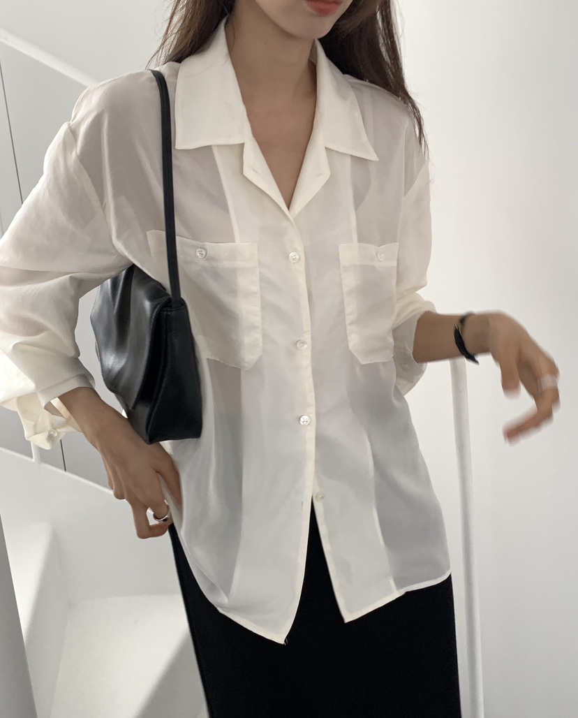 NOTICE東大門代購女士新品真品熱賣推薦人氣襯衫蕾絲衫口袋NOTICE襯衫/蕾絲衫