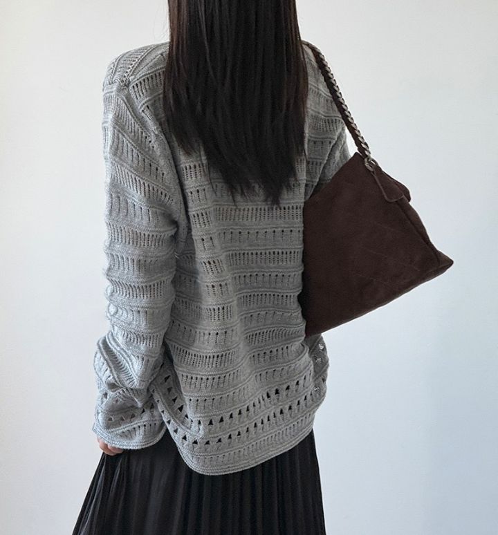 STAY HERE東大門直郵女裝新款真品熱賣人氣休閑針織衫網狀STAY HERE-2件起針織衫