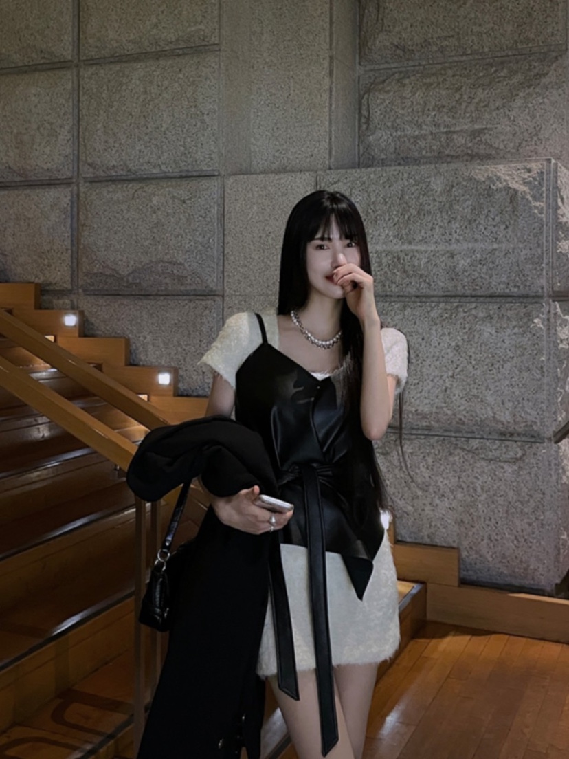 ENCHO東大門實拍女士新品真品休閑熱賣時尚吊帶背心含腰帶ENCHO吊帶/背心