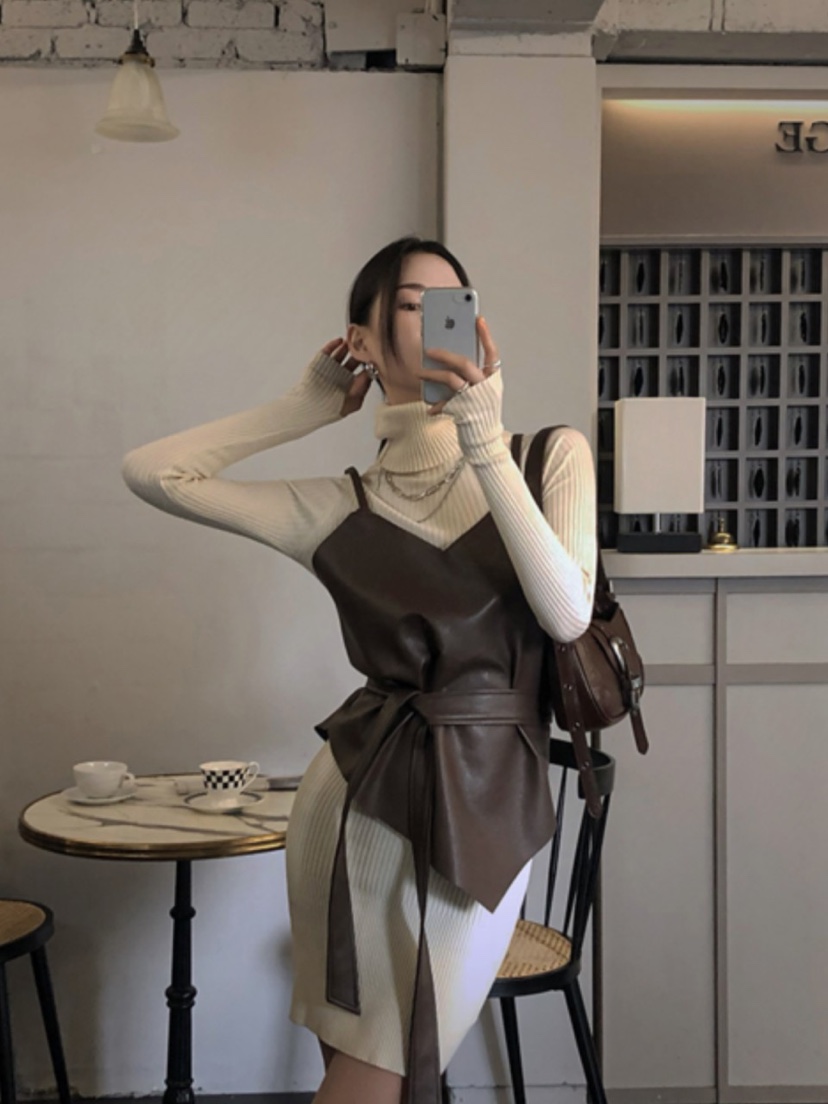 ENCHO東大門實拍女士新品真品休閑熱賣時尚吊帶背心含腰帶ENCHO吊帶/背心