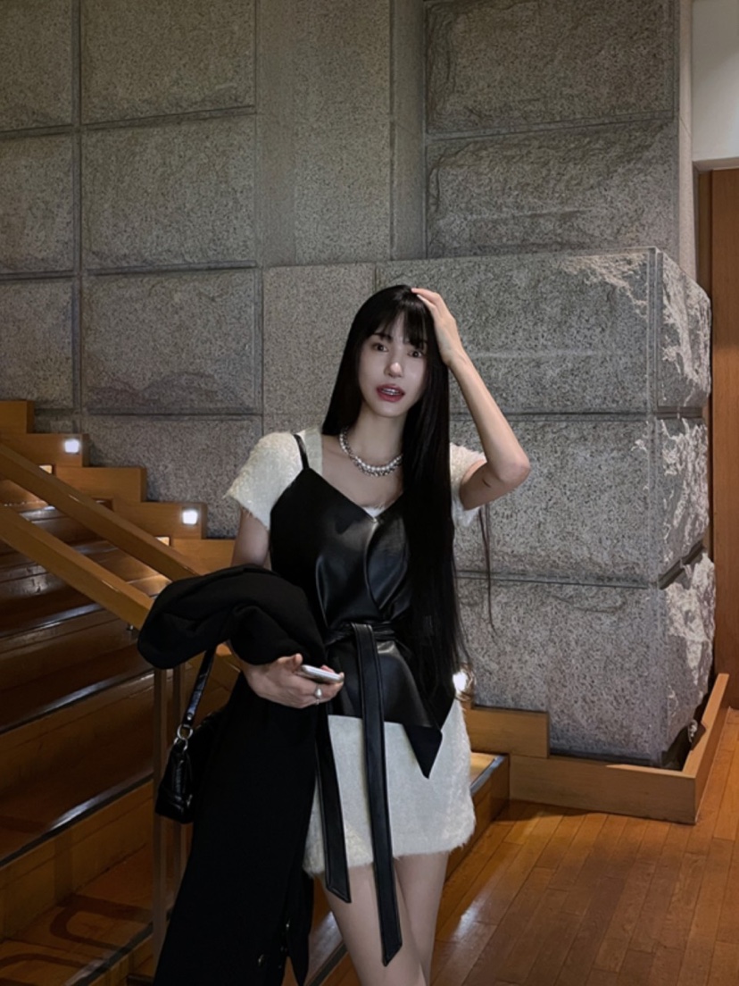 ENCHO東大門實拍女士新品真品休閑熱賣時尚吊帶背心含腰帶ENCHO吊帶/背心