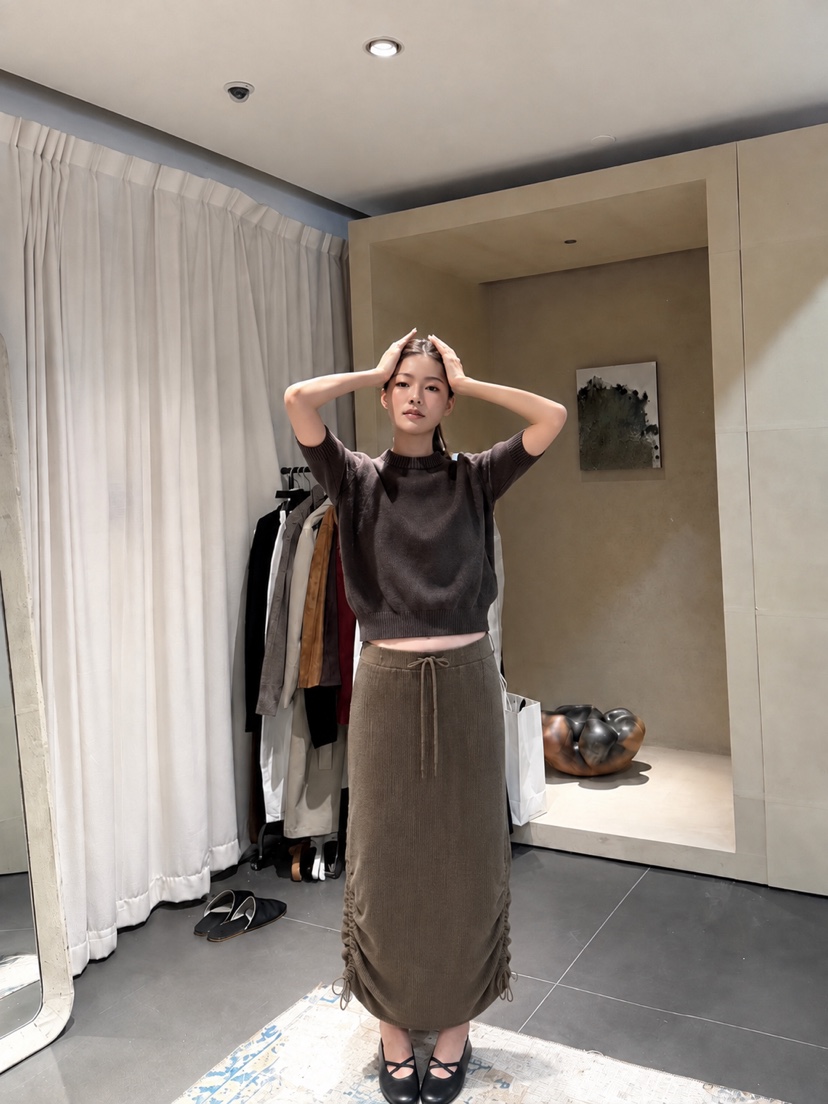 ENCHO韓國直郵女士新品休閑人氣熱賣時尚推薦真品長裙ENCHO長裙