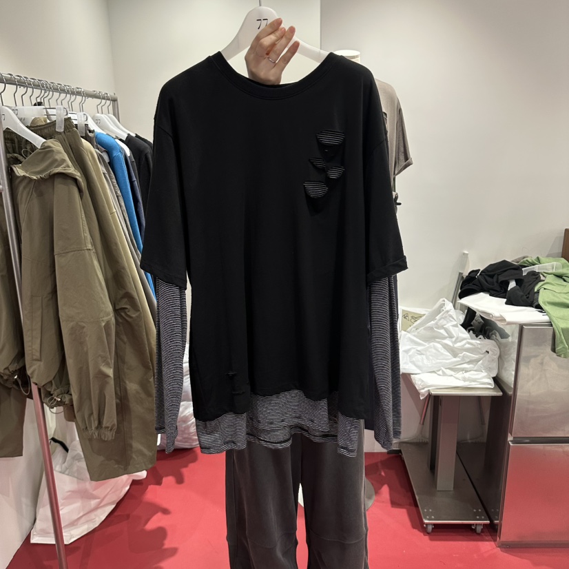 77東大門直郵女裝新品休閑人氣熱賣時尚真品推薦長袖T恤復古77長袖T恤圖色4