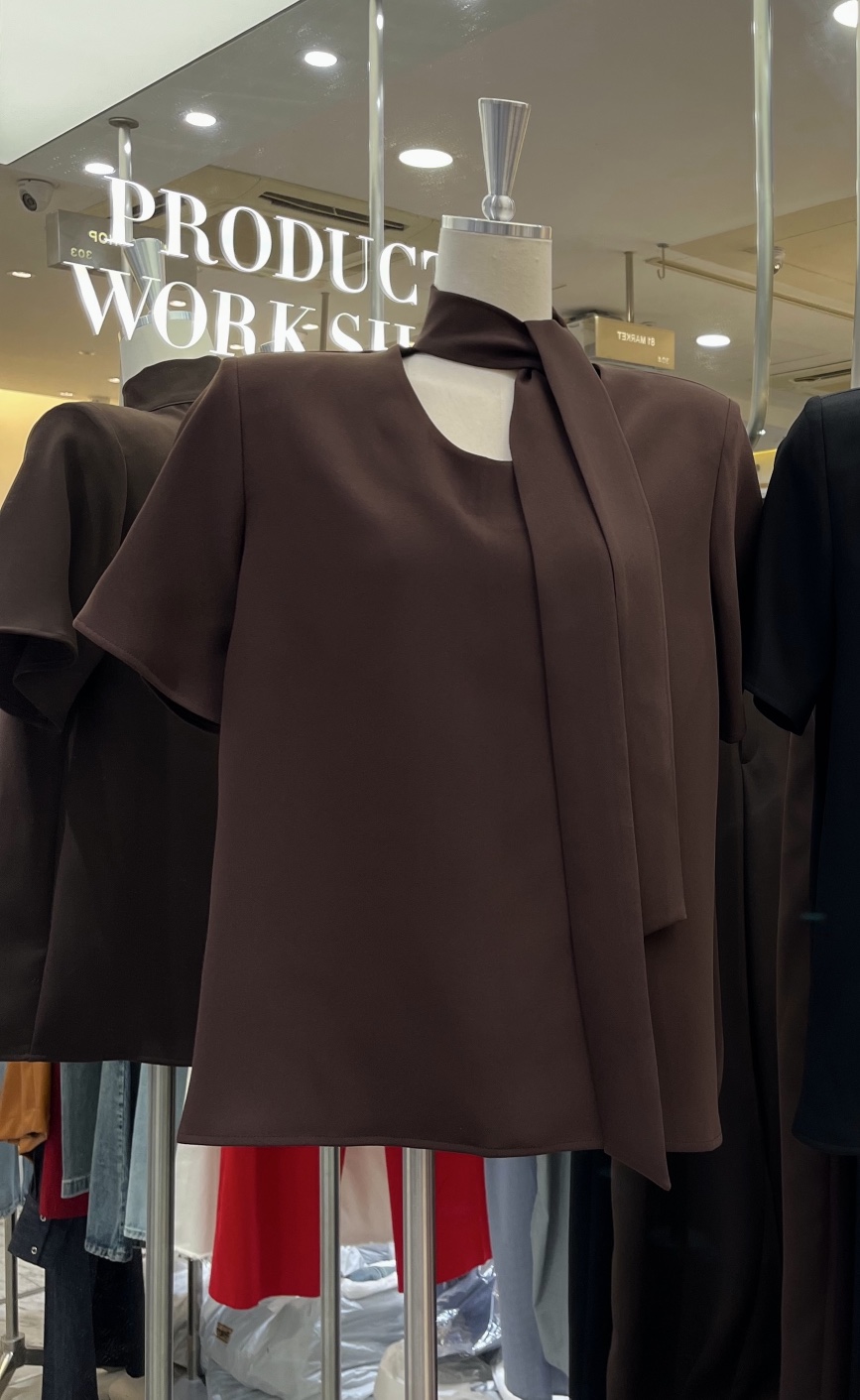 WORK SHOP東大門代購女裝新品休閑熱賣襯衫蕾絲衫含圍巾Work_shop襯衫/蕾絲衫圖色1