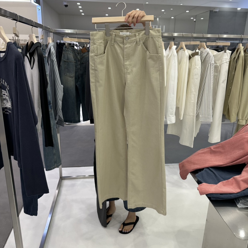 LUTH東大門實拍女士新品真品休閑人氣熱賣時尚休閑褲人字紋LUTH休閑褲圖色2