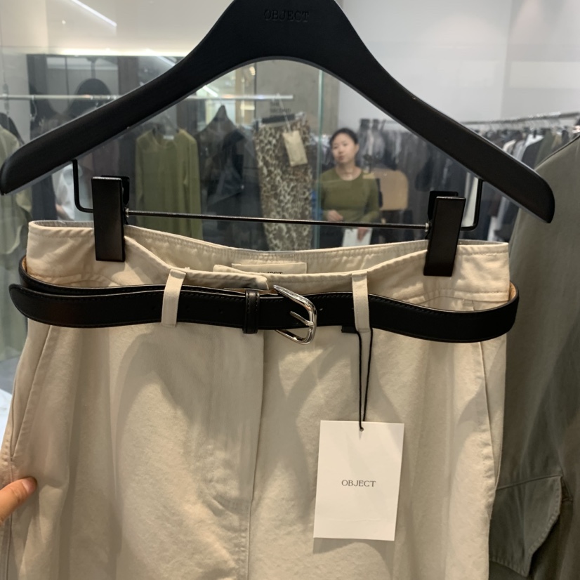 OBJECT東大門直郵女士新品熱賣真品推薦時尚休閑腰帶腰帶OBJECT腰帶圖色2黑