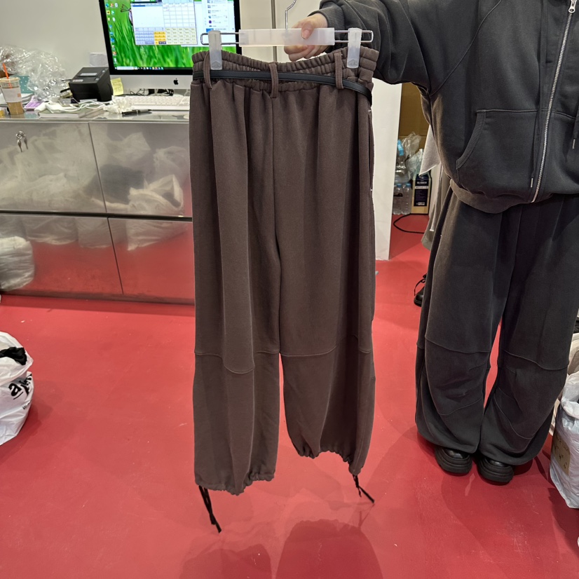 77東大門代購女裝新品休閑時尚熱賣休閑褲不含腰帶毛圈布77休閑褲