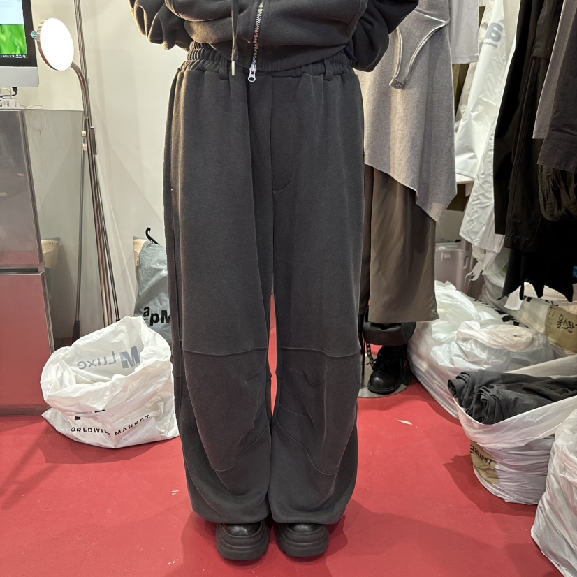 77東大門代購女裝新品休閑時尚熱賣休閑褲不含腰帶毛圈布77休閑褲圖色2