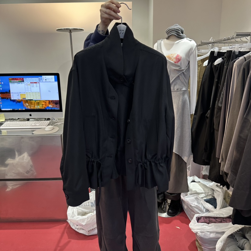 77東大門實拍女士新品真品人氣時尚休閑熱賣推薦夾克纖維77夾克圖色2黑色