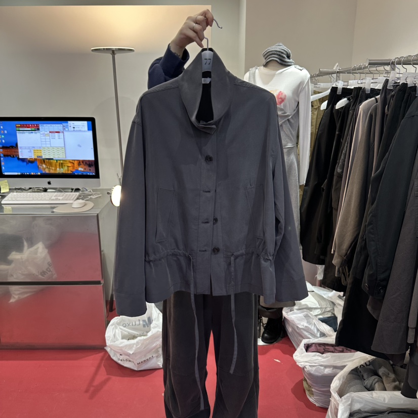 77東大門實拍女士新品真品人氣時尚休閑熱賣推薦夾克纖維77夾克圖色3深灰色