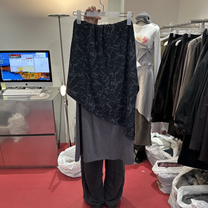 77韓國直郵女士新品休閑熱賣時尚人氣推薦真品長裙77長裙圖色3灰色
