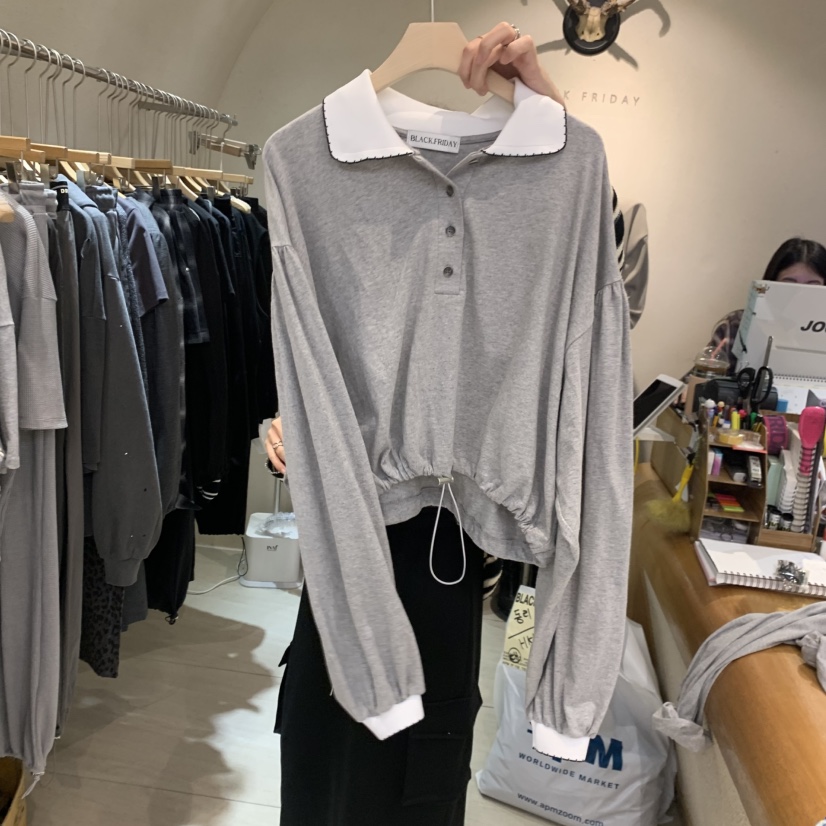 BLACKFRIDAY韓國代購女裝新品推薦熱賣真品休閑時尚長袖T恤BLACK FRIDAY長袖T恤圖色2