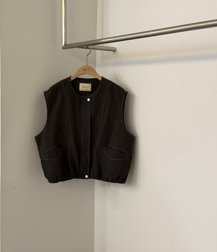 TWENTY FOUR SEVEN24-7東大門直郵女士新品推薦熱賣馬甲TEWNTY FOUR SEVEN24-7馬甲圖色3黑色