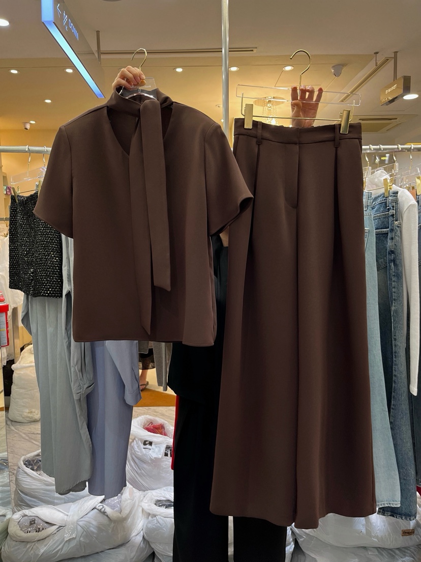WORK SHOP韓國直郵女裝新品人氣推薦時尚真品套裝含圍巾Work_shop套裝圖色1