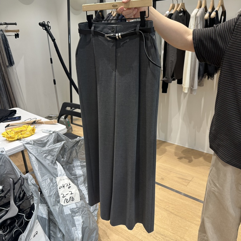 aube nunt東大門直郵女裝新品真品推薦熱賣休閑褲不含腰帶aube nunt休閑褲圖色2