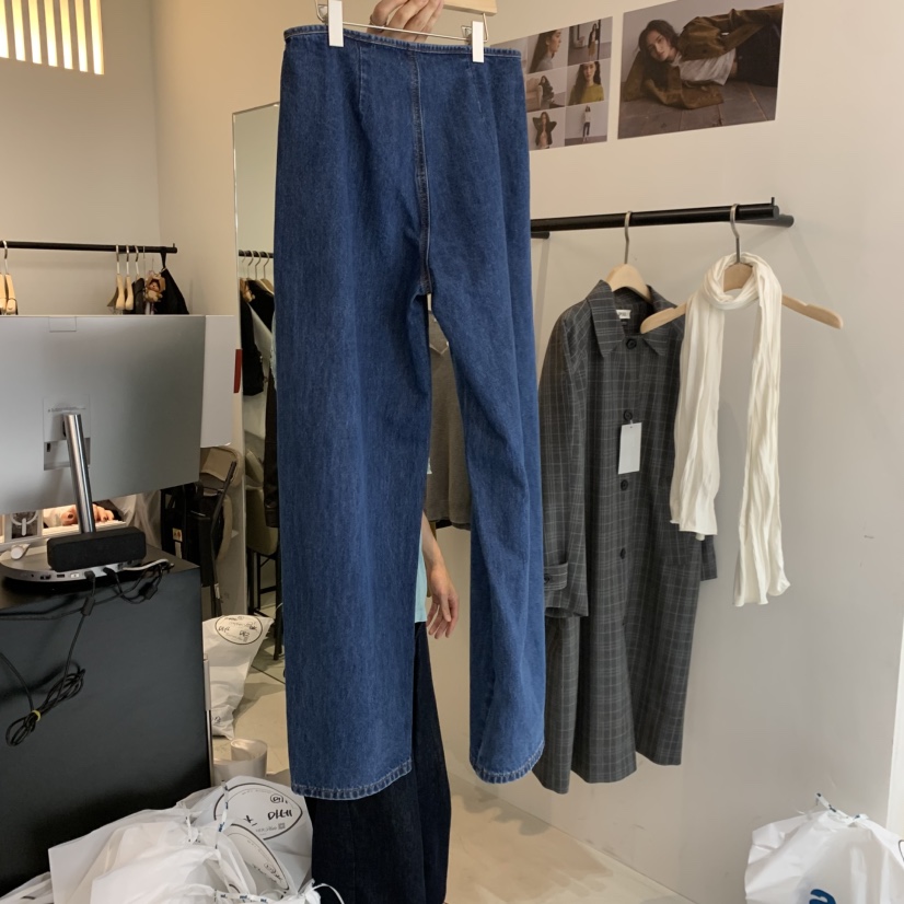 PLATE韓國直郵女裝新款休閑時尚熱賣真品推薦人氣牛仔褲ANOTHER PLATE MOOD WEAR牛仔褲