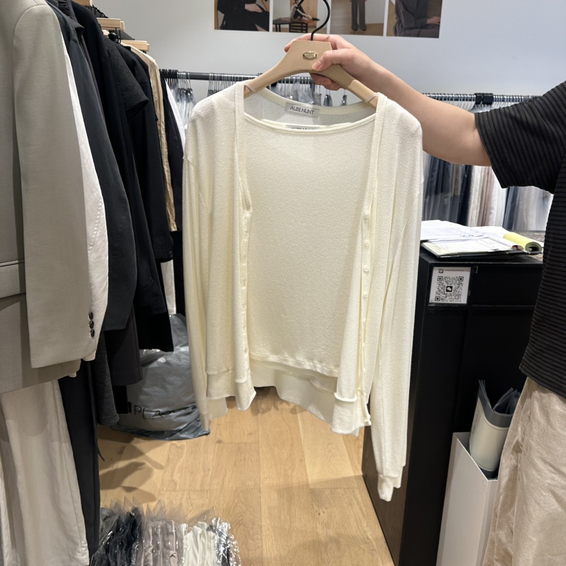 aube nunt東大門代購女士新品休閑推薦熱賣人氣時尚開衫aube nunt開衫圖色1