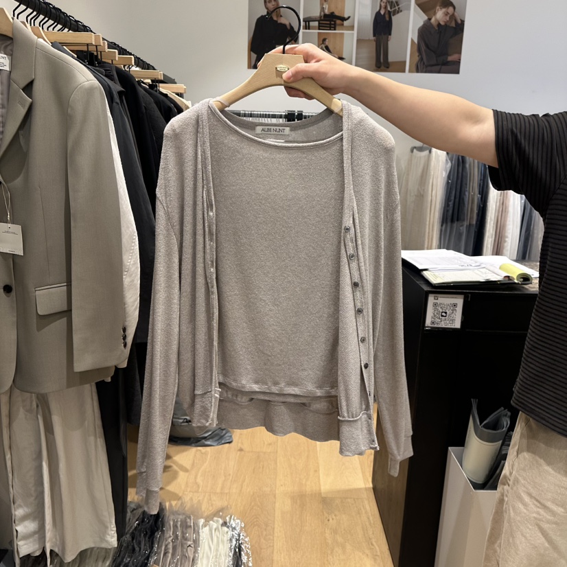 aube nunt東大門代購女士新品休閑推薦熱賣人氣時尚開衫aube nunt開衫圖色3