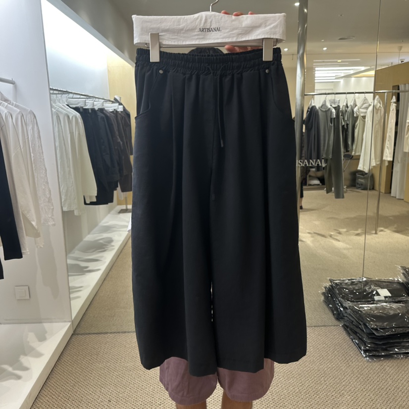 ARTISANAL韓國代購女士新品真品休閑人氣時尚熱賣休閑褲纖維ARTISANAL休閑褲圖色2黑色