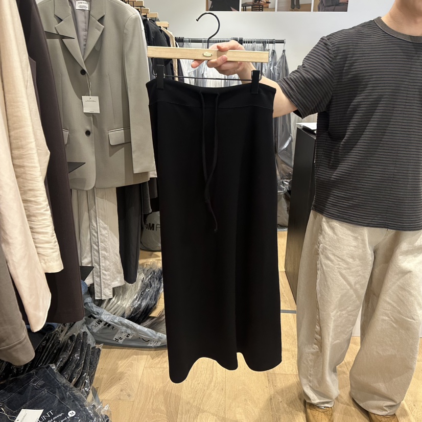 aube nunt韓國直郵女士新款休閑推薦熱賣時尚人氣真品長裙aube nunt長裙圖色2黑色