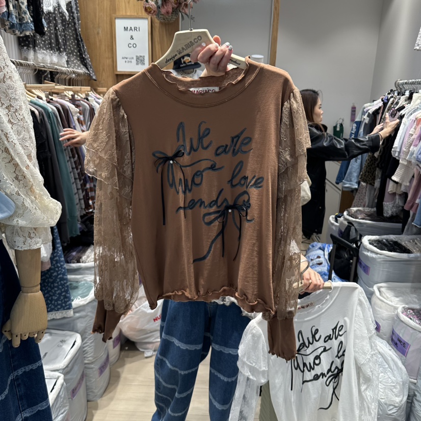 MARI CO韓國直郵女士新品休閑真品推薦人氣熱賣襯衫蕾絲衫MARI CO襯衫/蕾絲衫圖色3
